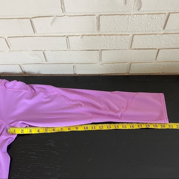 Athleta Violet Mesh Contender Capri Leggings Size XS Zip Pockets Running - Picture 9 of 9